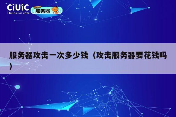 服务器攻击一次多少钱（攻击服务器要花钱吗）