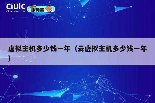 虚拟主机多少钱一年（云虚拟主机多少钱一年）
