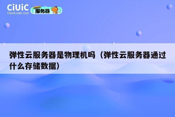 弹性云服务器是物理机吗（弹性云服务器通过什么存储数据）