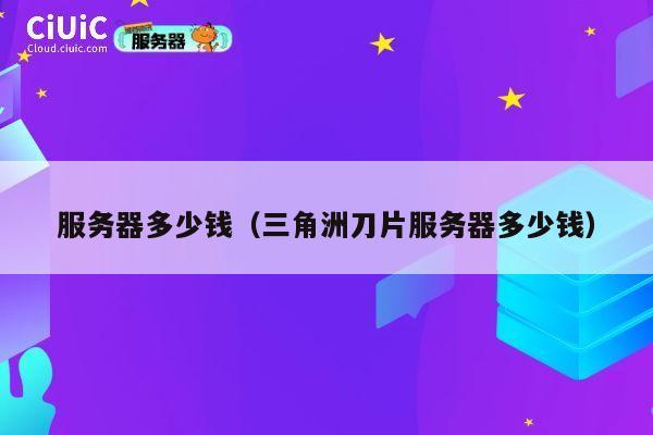 服务器多少钱（三角洲刀片服务器多少钱）