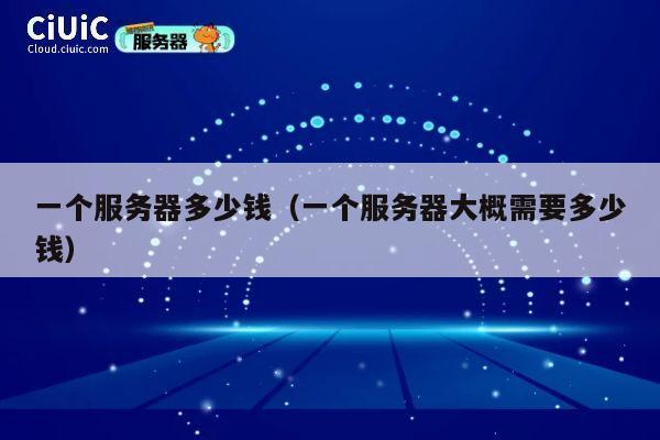 一个服务器多少钱（一个服务器大概需要多少钱）