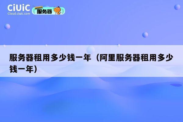 服务器租用多少钱一年（阿里服务器租用多少钱一年）