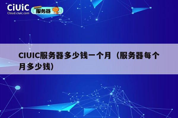 CIUIC服务器多少钱一个月（服务器每个月多少钱）