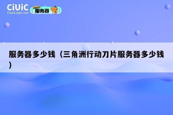 详细阅读:服务器多少钱(三角洲行动刀片服务器多少钱) 服务器多少钱(三角洲行动刀片服务器多少钱)
