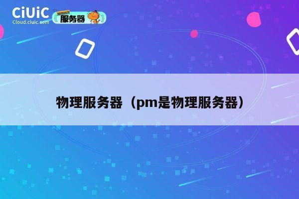 物理服务器（pm是物理服务器）